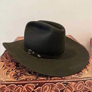 ML LEDDY Cutter Resistol Felt 20X Beaver Cowboy Hat - Black